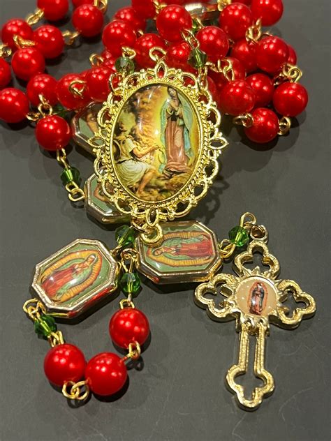 Our Lady Of Guadalupe Red Etsy