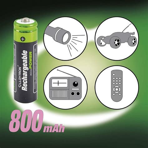 Lloytron Aa 800 2700 Mah Aaa 550 1100 Mah Rechargeable Batteries