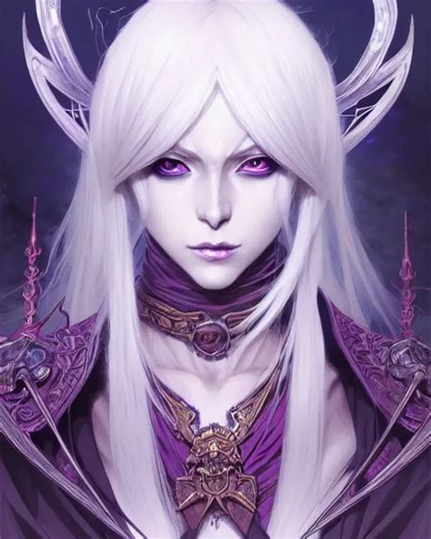 Portrait Of An Anime Female Drow Necromancer Hd Stable Diffusion