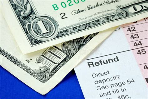 Prepare Money To Pay Tax For The Tax Return Stock Photo Image Of