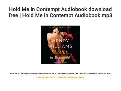 Hold Me In Contempt Audiobook Download Free Hold Me In Contempt