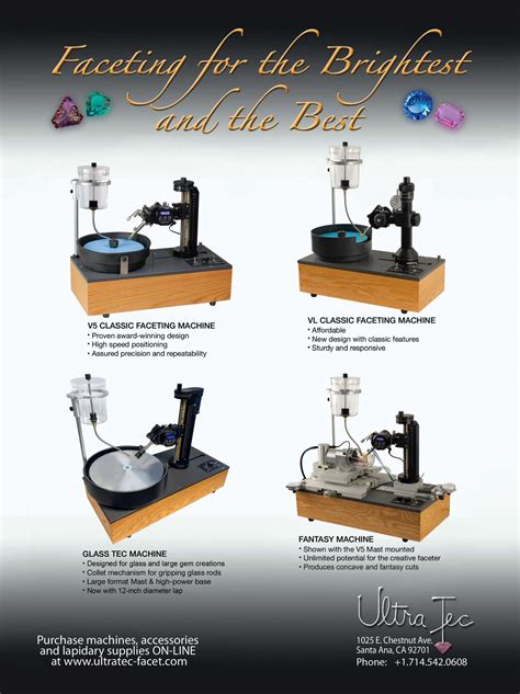 ULTRA TEC Faceting Print Ad ULTRA TEC Faceting