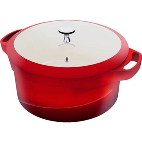 Panela Caçarola Le Cook Revestimento Cerâmico Vermelha 24cm LC1843