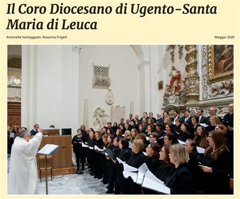 Il Coro Diocesano Diocesi Ugento Santa Maria Di Leuca