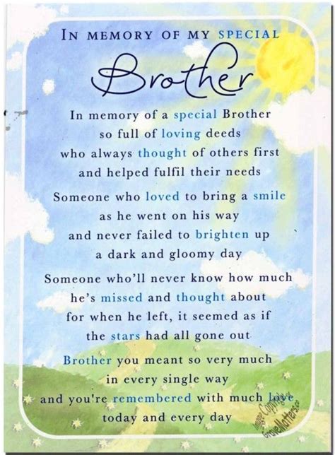 Missing You Brother In Heaven Quotes