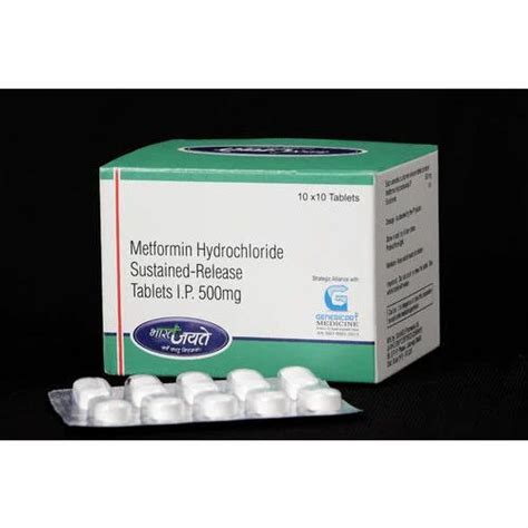 Metformin Hydrochloride Sustained Release Tablet Packaging Size 10 X