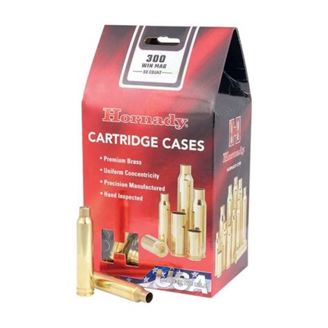 Hornady New Unprimed Brass 300 Win Mag Cartridge Cases 50 Count