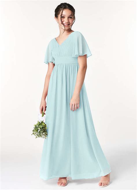 Sea Glass Azazie Temeka Jbd Junior Bridesmaid Dresses Azazie