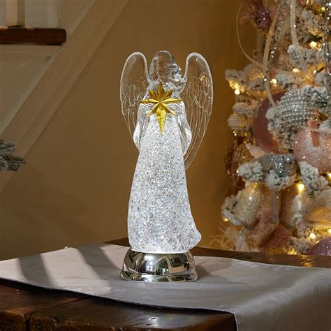 Acrylic Clear Angel Glitter Globe Cracker Barrel