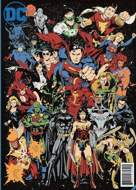 poster liga da justica herois da dc comics herois unidos herois de