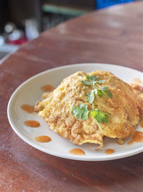 Thai Omelette Over Steamed Rice Stock Photo Image Of Thai Breakfast