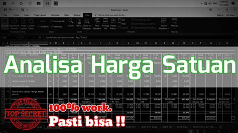 Analisa Harga Satuan Cara Membuat Penawaran Harga Instalasi Listrik Mep Tutorial Excel Ahs