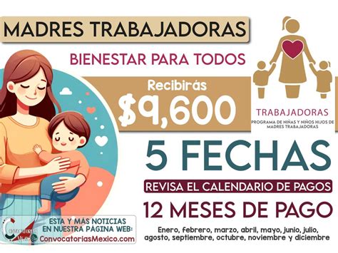 Madres Trabajadoras Reciben Pesos En Conoce El Calendario