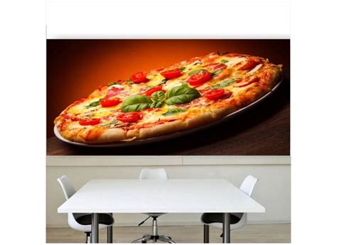 Adesivo Painel Papel Parede Cozinha Pizza Pizzaria Comida 46 O