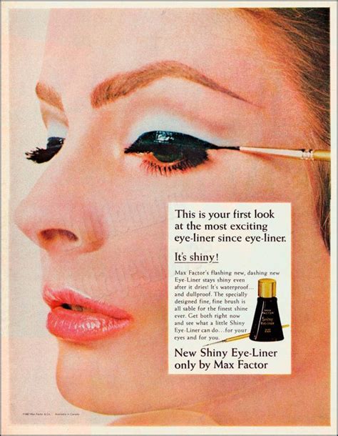 1967 Max Factor Eye Liner Vintage Ad Retro Make Up Ad Etsy