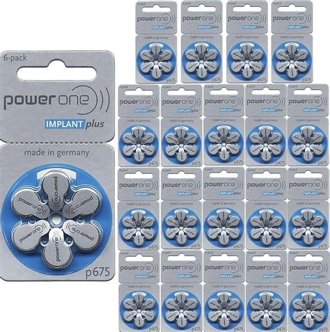 Power One Hearing Aid Batteries Size 675 Implant Plus Pack