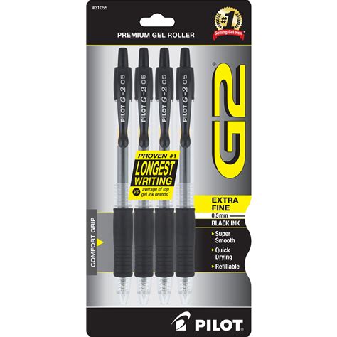 Pilot G2 Premium Retractable Gel Ink Rolling Ball Pens Extra Fine