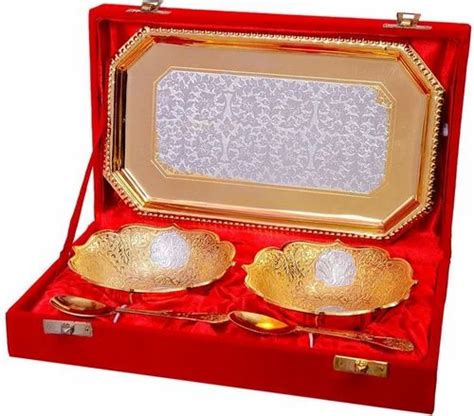 Metal Decorative Silver Gold Plated Bowl Set For Wedding Gifts For