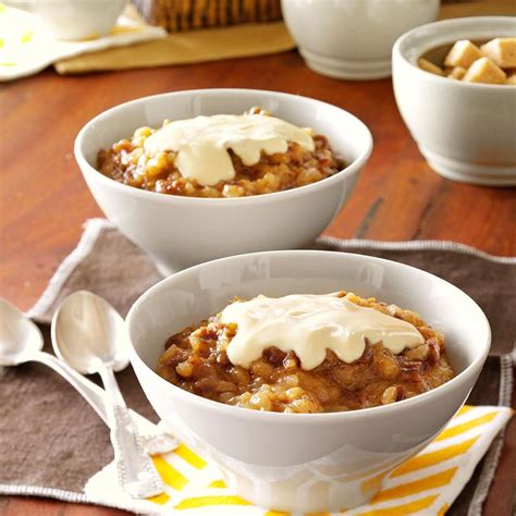 Sticky Toffee Rice Pudding With Caramel Cream Recipe Taste Of Home