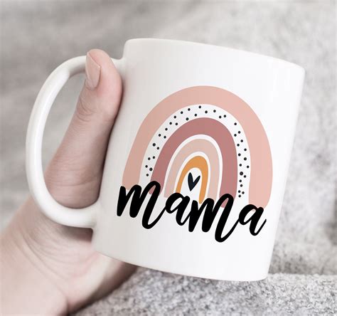 Mama Rainbow Coffee Mug Mama Mug T For New Motherhood Mom Coffee