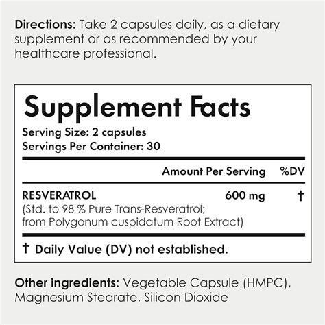 Ultra Premium Resveratrol Mg Highest Strength Trans Resveratrol In