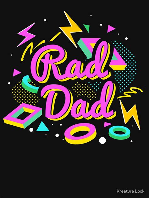 Rad Dad 80s Theme T 80s Neon Tshirt Rad Dad Shirt 80s Dad