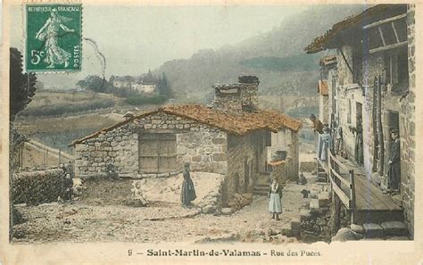 Saint Martin De Valamas Rue Des Puces Carte Postale Ancienne Et Vue