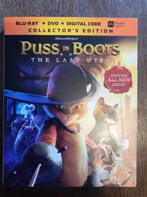 Puss In Boots The Last Wish Blu Ray Dvd Slipcover Antonio