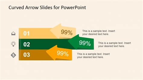 Curved Arrow Three Steps Powerpoint Diagram Diagram Professional Hot Sex Picture