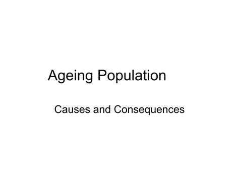 Ageing Population 2019 Ppt