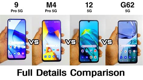 Realme 9 Pro 5g Vs Poco M4 Pro 5g Vs Infinix Note 12 5g Vs Moto G62 5g Full Comparison Youtube