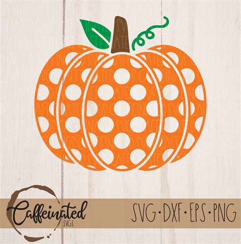 Pumpkin Svg Polka Dot Pumpkin Svg Patterned Pumpkin Svg Etsy