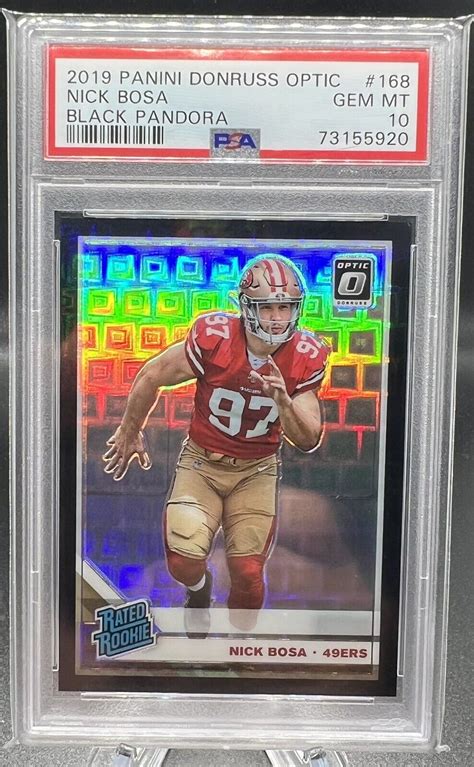 Nick Bosa 2019 Optic 168 Black Pandora 25 Price Guide Sports Card