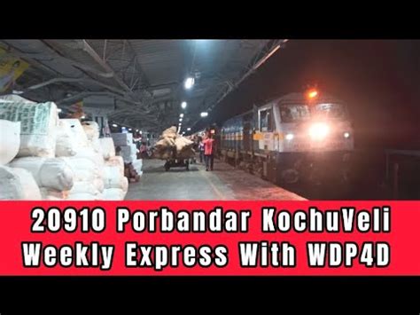 Porbandar Kochuveli Weekly Express Train With Wdp D At Rajkot