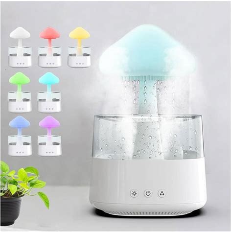 Humidificateur De Nuage De Pluie Couleurs Led Ml Difuseur D Huile