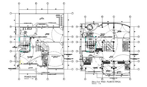 Typical Plan Of 2 And 3rd Floor Plan Is Given In This 2d Autocad Dwg Drawing File Download The