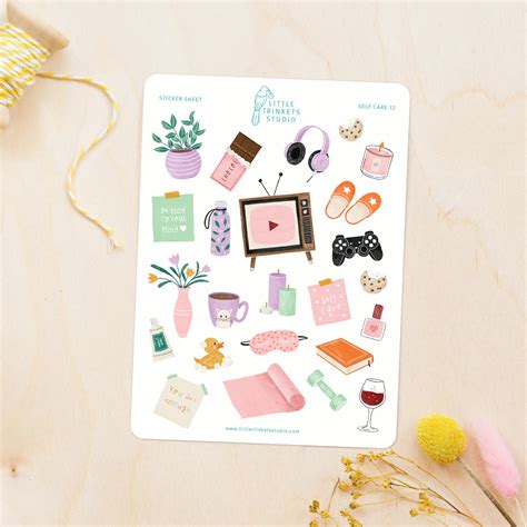 Self Care Stickers Planner Stickers Bullet Journal Stickers Etsy