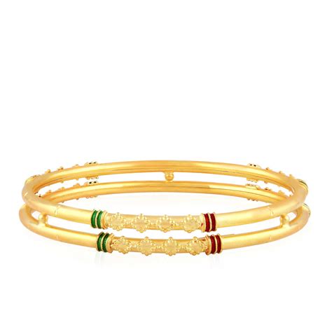 K Gold Bangles Designs With Price Malabar La France Save