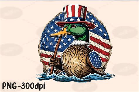 Duck Hunting American Flag 4th July Graphic By PrintExpert Creative