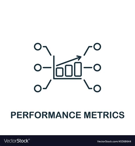 Performance Metrics Icon Monochrome Simple Talent Vector Image