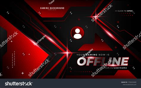 Abstract Futuristic Gaming Background Offline Twitch Stock Vector ...