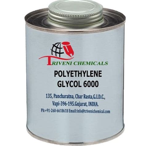 Liquid Polyethylene Glycol 6000, Packaging Type: Drum, | ID: 4004590433