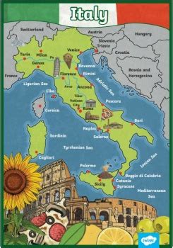 Solve Italy Ilustrovan Mapa Jigsaw Puzzle Online With Pieces