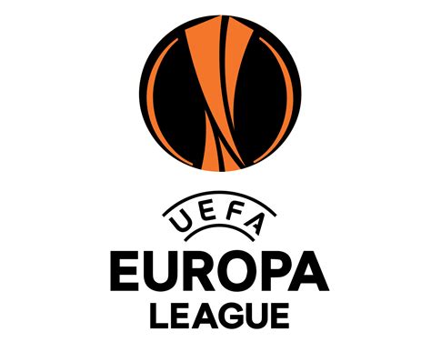 Europa League Logo Symbol Black And Orange Design football Vector ...