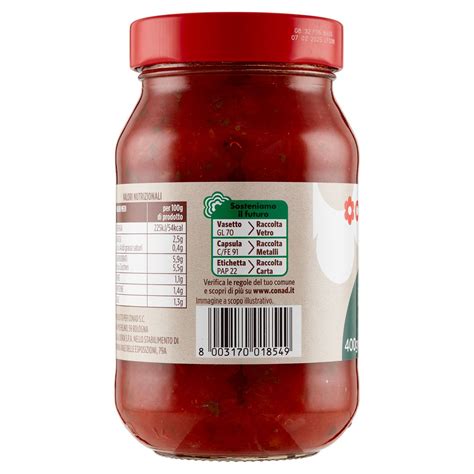 Sugo Pomodoro E Basilico 400 G Conad Online Conad