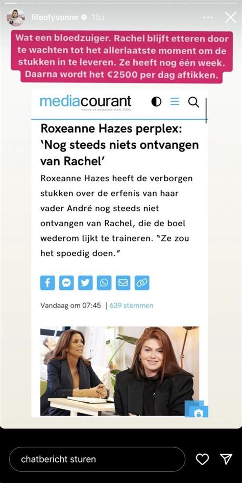 Bom Staat écht Op Ontploffen Tussen Roxeanne Hazes En Mama Rachel Na