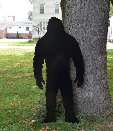 Bigfoot Yard Silhouette Big Foot Yard Art Sasquatch Shadow Etsy