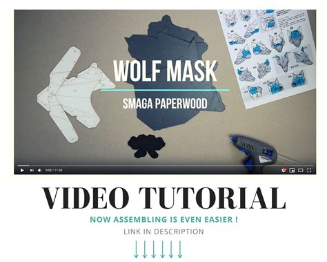 Papercraft Wolf Mask Papercraft Pdf Pattern For A Masquerade Etsy