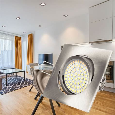 LED Einbaustrahler Ultra Flach 230V Einbaurahmen Einbauspot