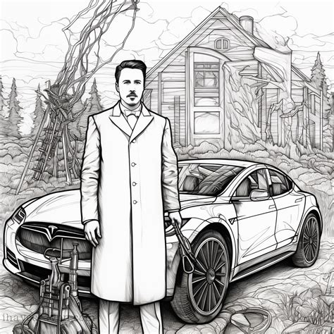 Tesla Coloring Pages Color Your Way To The Future